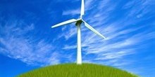A wind turbine on some grass
